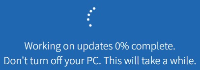 Windows 10 Update Screen